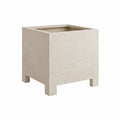 Pflanzkübel quadratisch Beige aus Beton 40 x 40 x 50 cm
