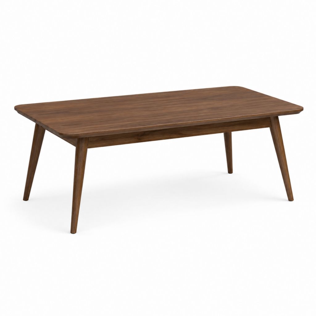 Couchtisch Walnuss MDF mit Walnussfurnier rechteckig 120 x 60 x 45 cm