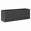Hochbeet Anthrazit aus verzinktem Stahl rechteckig 240 x 80 x 77 cm