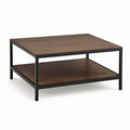 Couchtisch mit Ablage Braun MDF Stahl rechteckig 80 x 80 x 45 cm